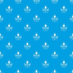 Bin trash pattern vector seamless blue repeat for any use