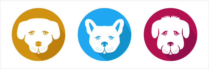 Color dogs set