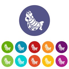 Sitting turtle icon. Simple illustration of sitting turtle vector icon for web