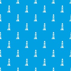 Striped lighthouse pattern vector seamless blue repeat for any use