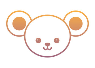 cute mouse icon over white background, colorful design. vector illustration