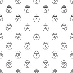 Jar of honey pattern vector seamless repeating for any web design
