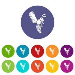 Bee icon. Simple illustration of bee vector icon for web