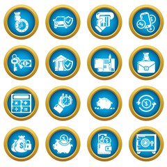 Credit icons set. Simple illustration of 16 credit vector icons for web