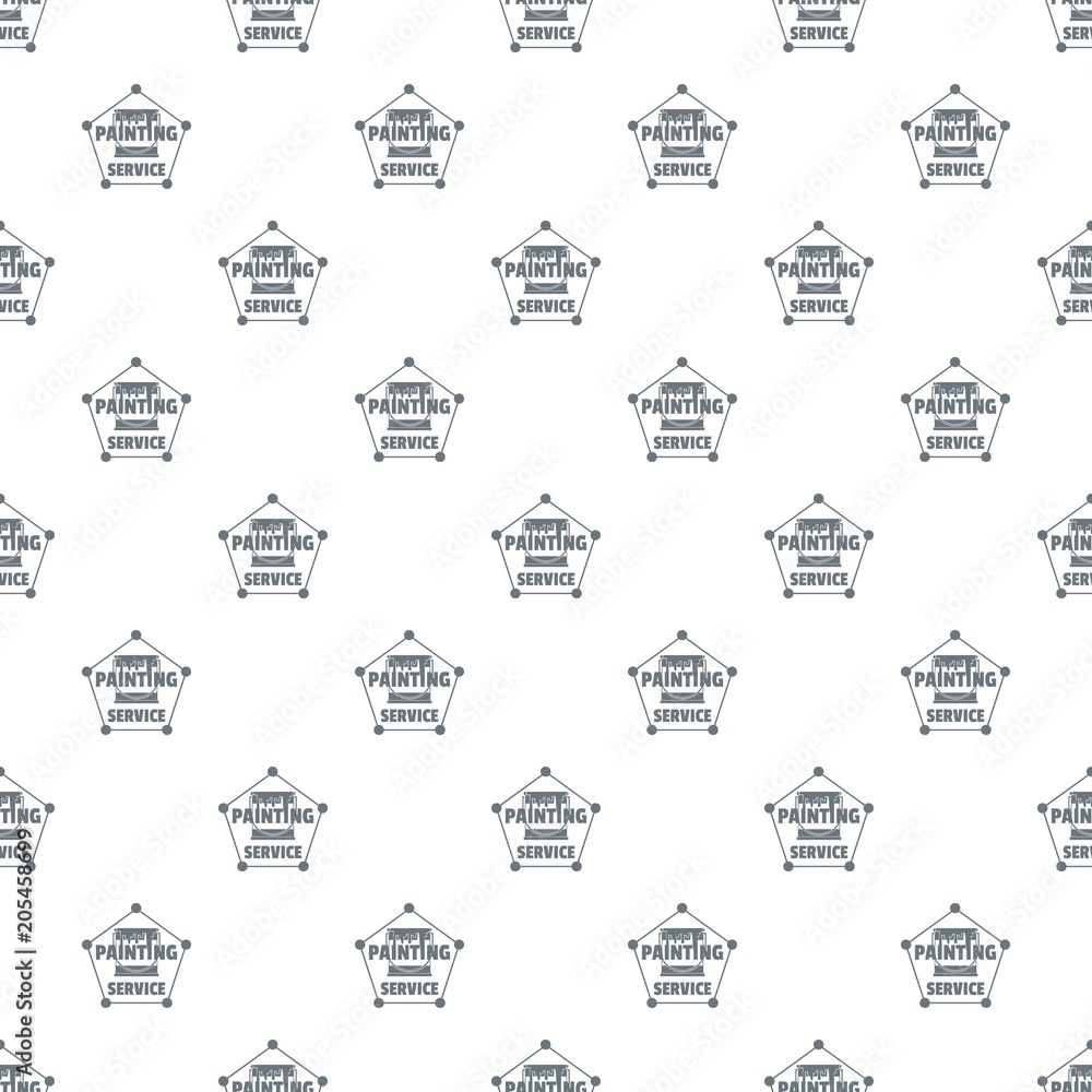Poster painting service pattern vector seamless repeat for any web design