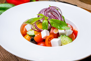 Greek salad with feta