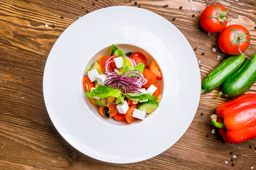 Greek salad with feta
