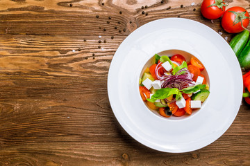 Greek salad with feta