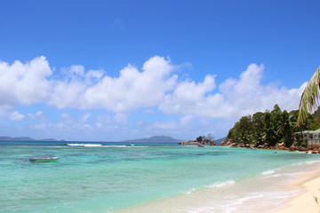 Fototapeta premium une plage des seychelles 