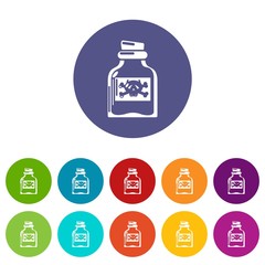 Toxin bottle icon. Simple illustration of toxin bottle vector icon for web