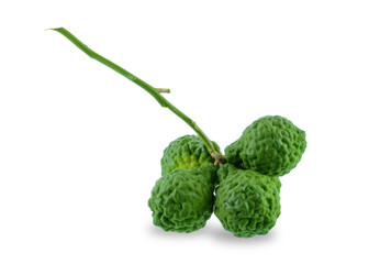 Fototapeta premium fresh bergamot fruit isolated on white background