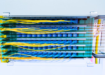 Fiber optic cablel connect to communication Distribution point