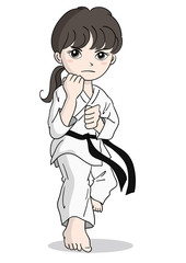 空手女子・ポーズC