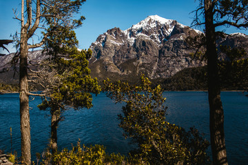 Fototapeta na wymiar bariloche argentina lake, outdoor landscape in patagonia