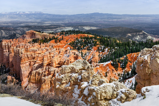 Bryce Canyon Erosion Formations, Scenic Landscape In Utah