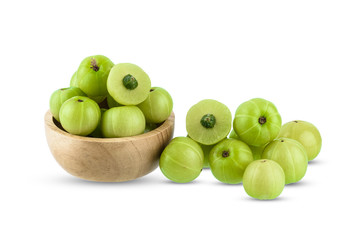 Indian gooseberry isolated on white background