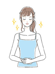 お腹がスッキリした女性