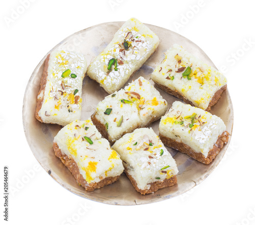 Indian Diwali Sweet Food Kalakand Also Know As Halwa Or Mawa