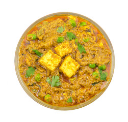 Indian Cuisine Mattar Paneer is a Vegetarian North Indian Dish Consisting of Peas And Paneer in a Tomato Based Sauce, Spiced with Garam Masala. It is often Served with Indian type of Tandoori Roti