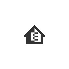 Fototapeta premium real estate home logo design in letter E shape, Logo design of E in vector for construction, home, real estate, building, property. 