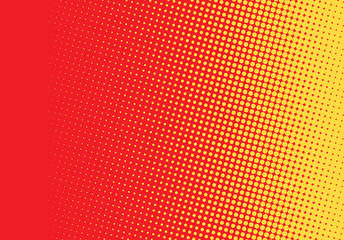 Pop art styled halftone retro background with comic dots