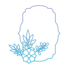 elegant frame with floral decoration vector illustration design