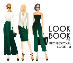 Obraz premium Body Template with Outfits and Accessories for Professional Look : Vector Illustration