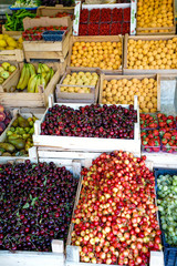 Different raw vegetables and fruits