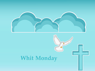 Illustration of elements of Whit Monday Background
