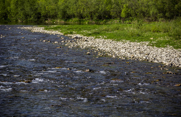 river Striy at the Carpathian mountains