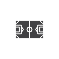 Soccer field vector icon. filled flat sign for mobile concept and web design. Football field simple solid icon. Symbol, logo illustration. Pixel perfect vector graphics