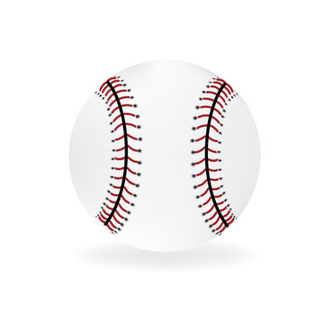 Baseball ball on white vector design logo image