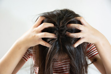 Naklejka premium She had a severe migraine headache