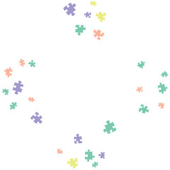 Confetti Background Pattern. Puzzle pieces and big ideas design, vector illustration graphic