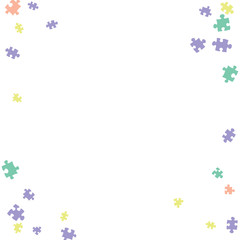 Confetti Background Pattern. Puzzle pieces and big ideas design, vector illustration graphic