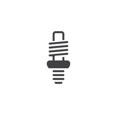 Energy efficient lamp vector icon. filled flat sign for mobile concept and web design. lightbulb simple solid icon. Energy saving light symbol, logo illustration. Pixel perfect vector graphics