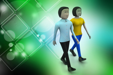 Two friends walk together