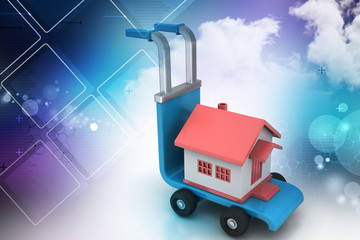 Trolley with house