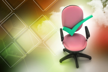 Right mark sitting comfortable computer chair