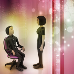 3d people in discussion