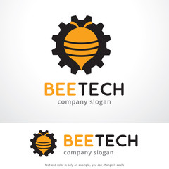 Bee Technology Logo Template Design Vector, Emblem, Design Concept, Creative Symbol, Icon