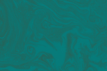 Suminagashi marble texture hand painted with teal ink. Digital paper 1451 performed in traditional japanese suminagashi floating ink technique. Majestic liquid abstract background.