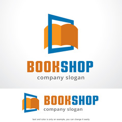 Book Shop Logo Template Design Vector, Emblem, Design Concept, Creative Symbol, Icon