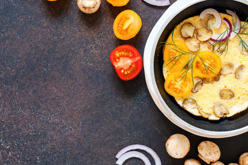 Frittata with mushrooms