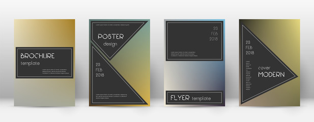 Flyer layout. Black rare template for Brochure, Annual Report, Magazine, Poster, Corporate Presentation, Portfolio, Flyer. Actual color transition cover page.