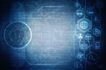 2d illustration technology cyber security