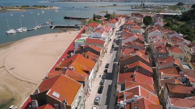 Flight over Embankment of the Old City Seixal