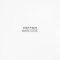 Minimalist barcode icon for design. Bar code symbol