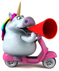 Fun unicorn - 3D Illustration