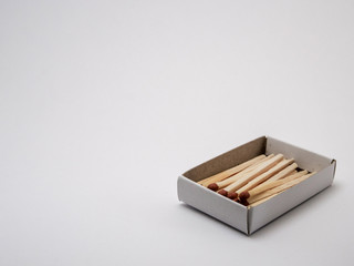 Matches, place for text, close-up